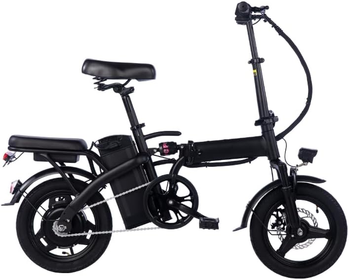 14-inch Compact Folding Electric Bicycle – Heavy-Duty Alloy Steel E-Bike with 330 lb Weight Capacity