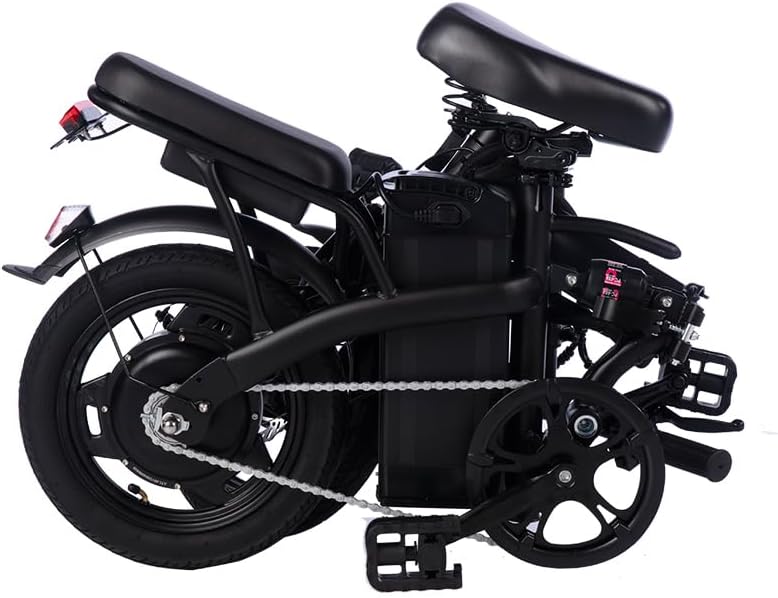 14-inch Compact Folding Electric Bicycle – Heavy-Duty Alloy Steel E-Bike with 330 lb Weight Capacity