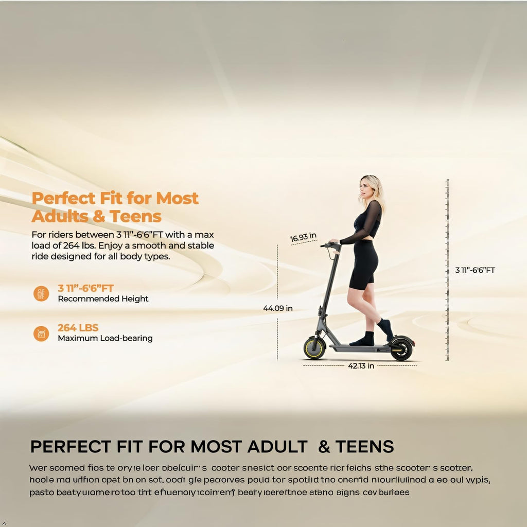Electric Scooter for Adults，Top Speed 19/22 MPH，Range 19/22/28 Miles，8.5”/10" Tires，E-Scooter with Dual Suspension for Commuting, APP Control