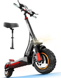 All-Terrain Folding Electric Scooter with Seat | 28 MPH High-Speed Commuter | 330 lbs Heavy Duty Capacity & 31-Mile Range