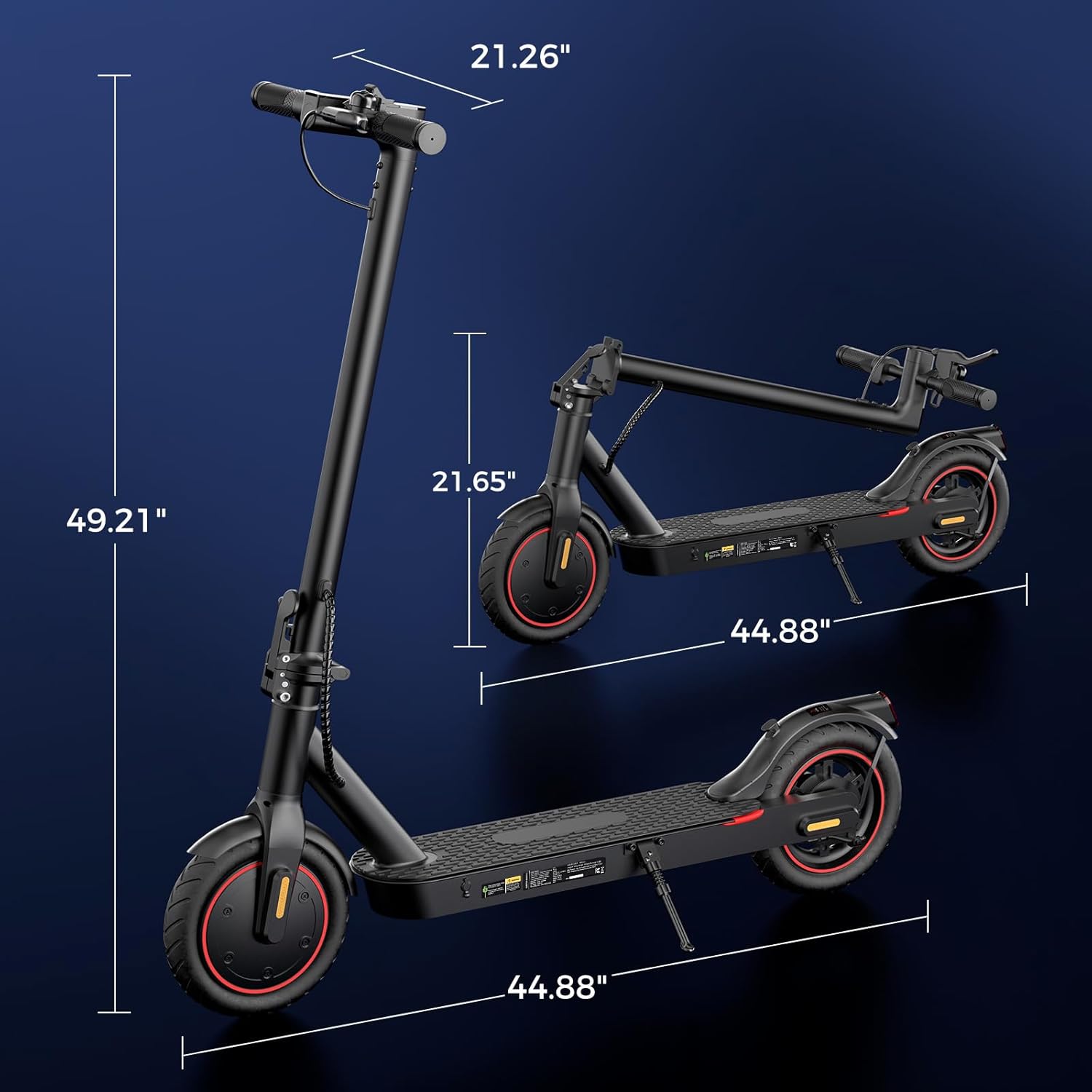 Electric Scooters - Electric Scooter Adults, 1200W/1000W/500W Motor, 28/25/21/18 MPH Top Speed, 10''/8.5'' Tires