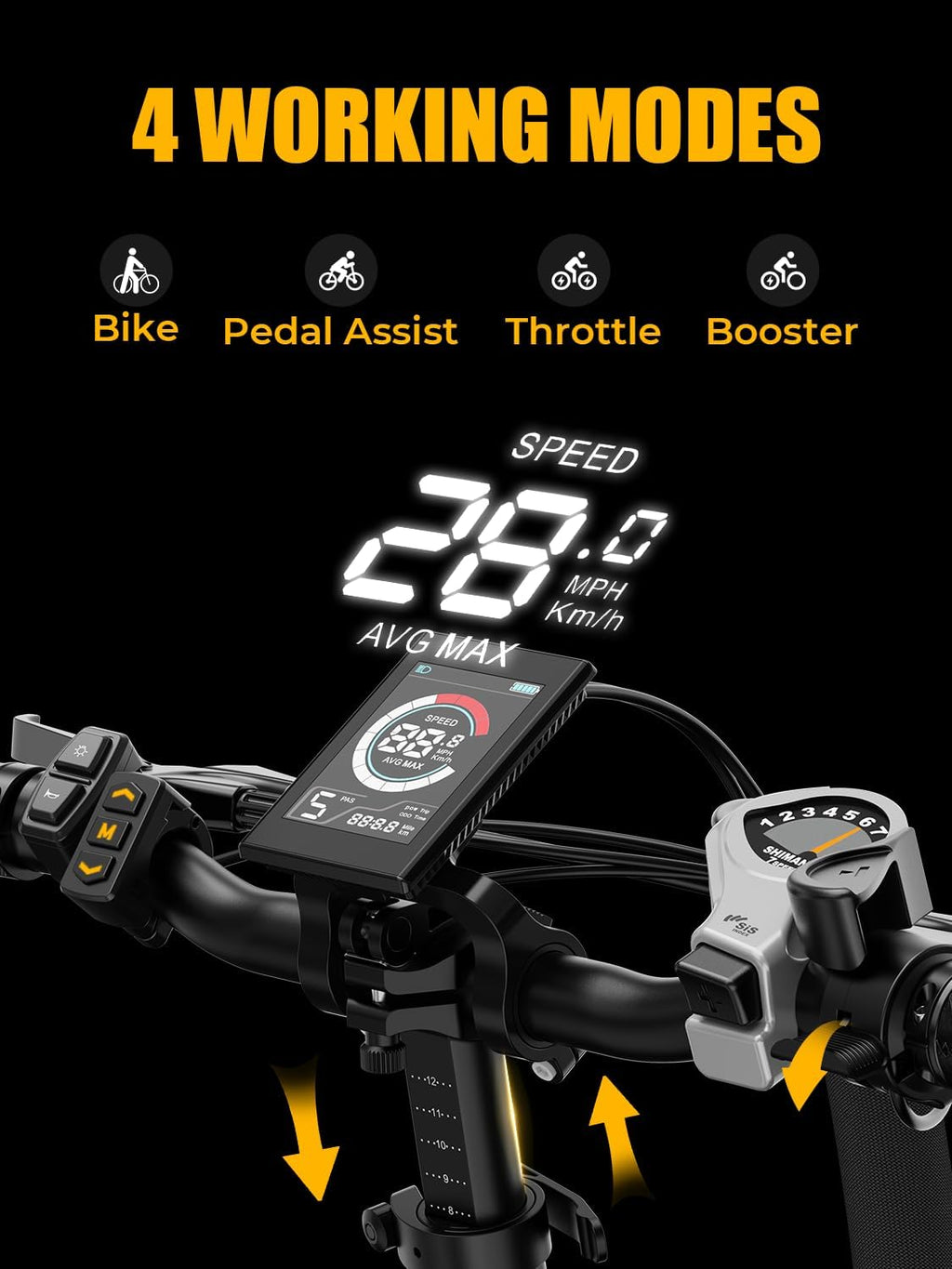 Folding Step-Thru All-Terrain Electric Bike | Peak 1400W 20" Fat Tire Adult E-Bike