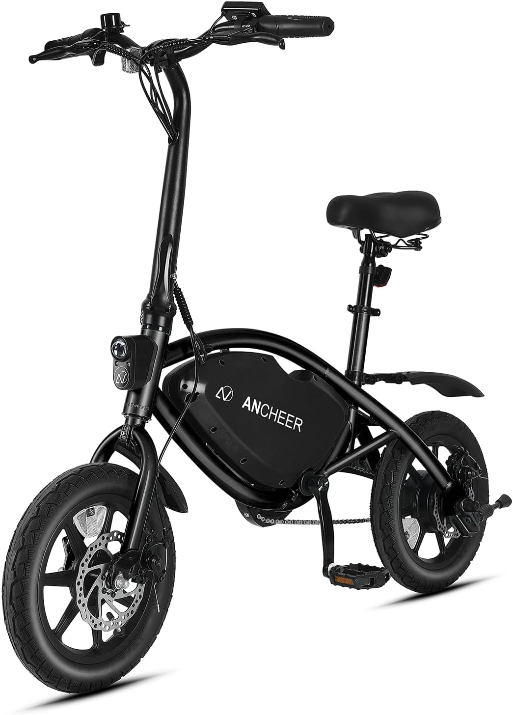 14" Compact Folding Electric Mini Bike for Adults & Teens – 350W (500W Peak) Motor, 48V 374Wh Battery E-Bike