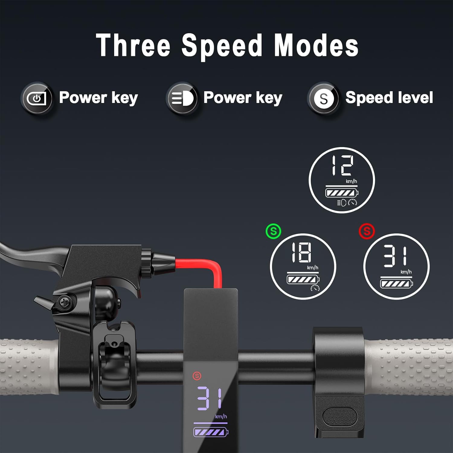 Electric Scooter - 8.5"/10''/14'' Solid Tires, 350W/500W Motor, Up to 19/22MPH& 16/21/23/24Miles Long-Range Portable Commuting Scooter for Adults with Double Braking System, App