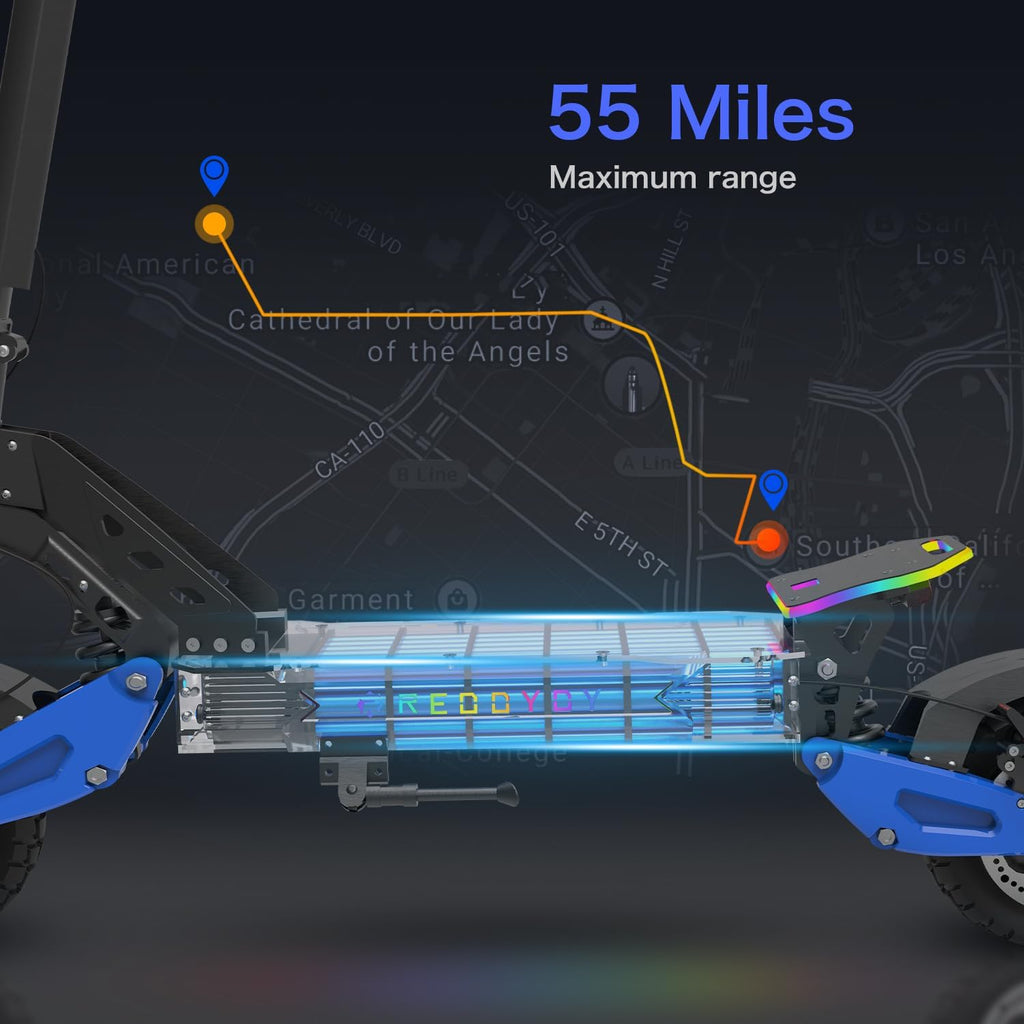 5000W Dual Motor Off-Road Electric Scooter | 50 MPH High-Performance Adult Scooter