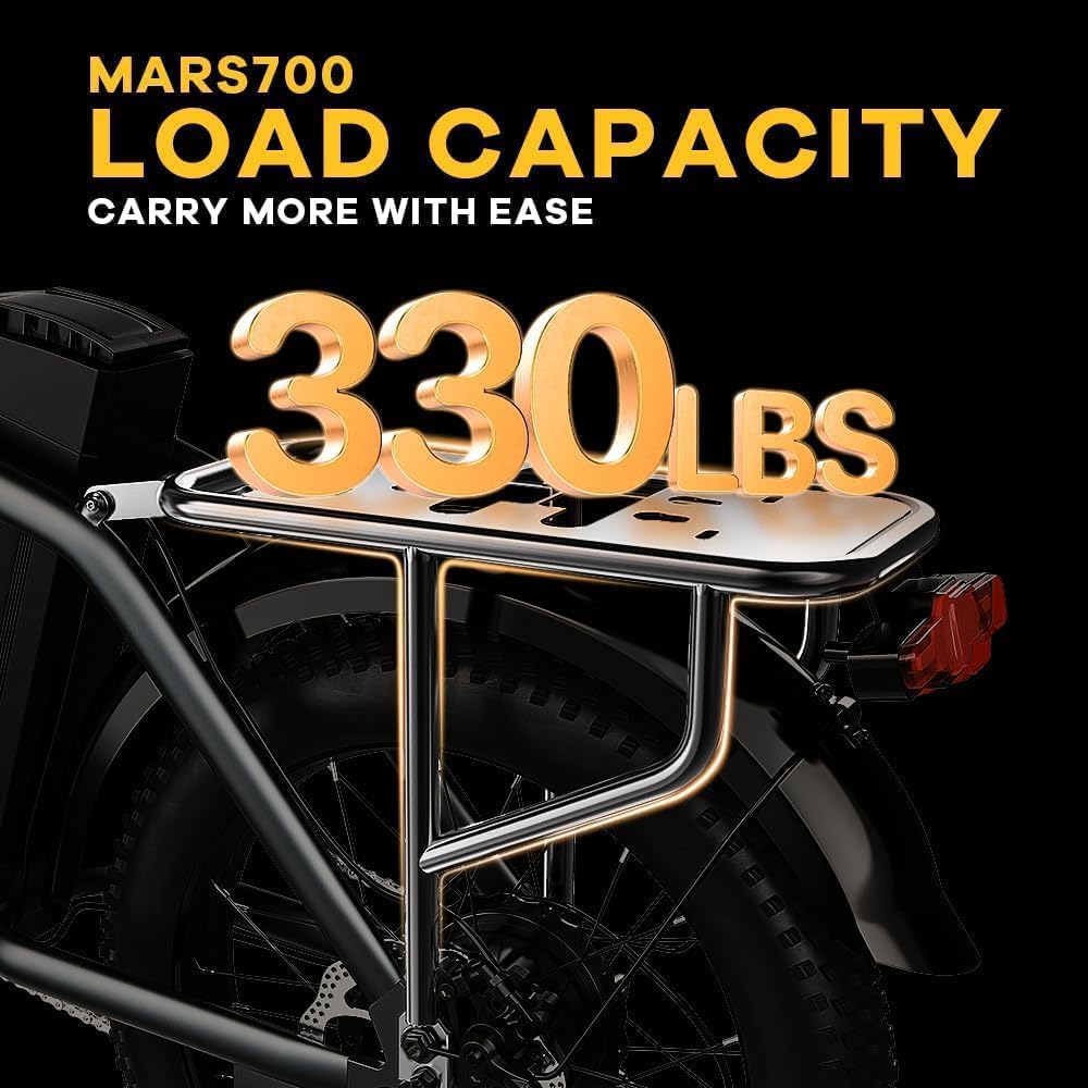 1000W Folding All-Terrain Fat Tire Electric Bike – 48V 20.8Ah Removable Power System