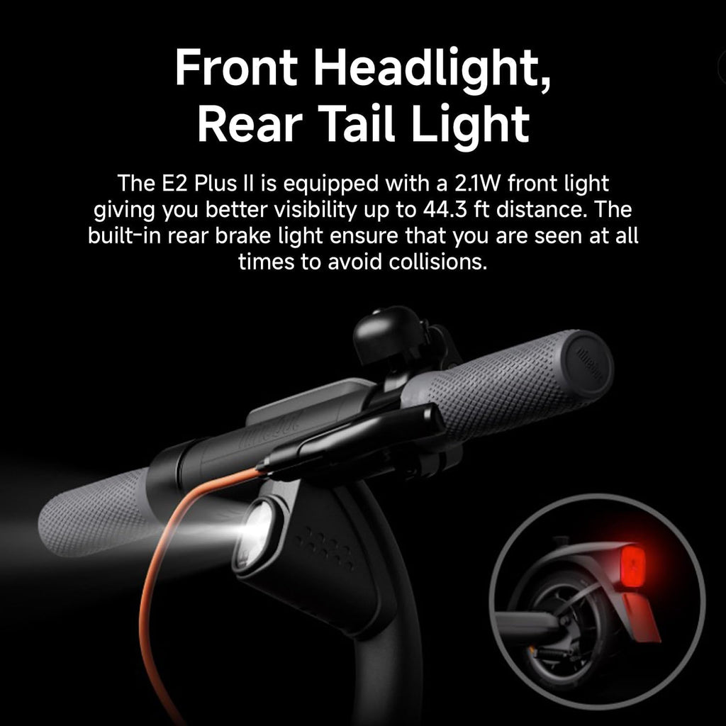 Ninebot E2 Plus II/E2 Pro/E3 Pro Electric Scooter, 15.5–20 MPH, Long Range, Dual Elastomer Suspension