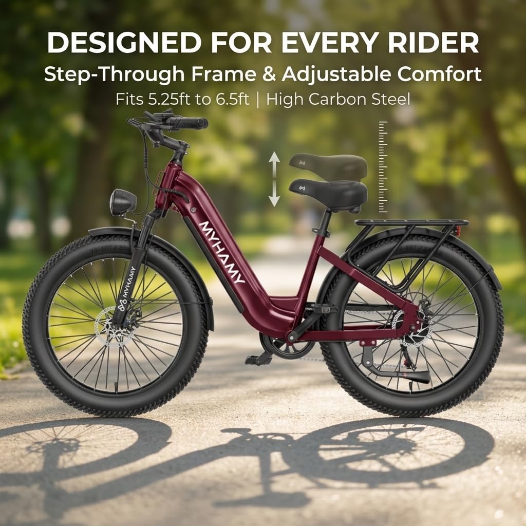 All-Terrain Step-Through Fat Tire Electric Bike - 110Nm Torque, 48V 18Ah, UL 2849 Certified, 85-Mile Range Off-Road Cruiser for Adults