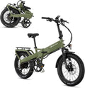 Folding Step-Over All-Terrain Electric Bike (Pine Green) | Peak 1310W Adult E-Bike with Hydraulic Brakes