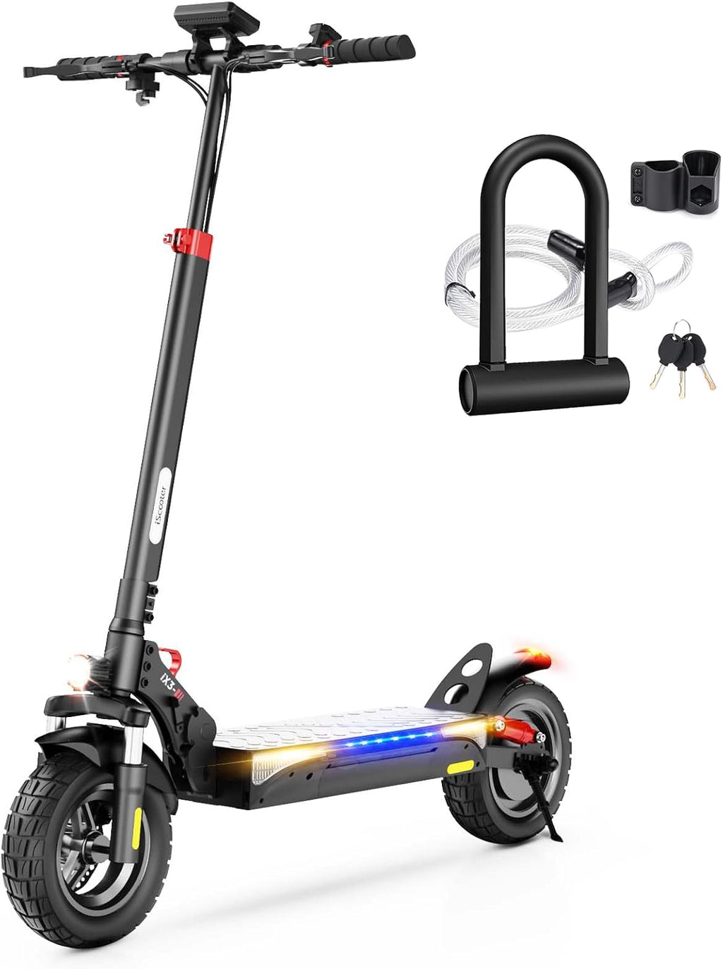 Electric Scooter, Off Road Tires, 800W Motor E-Scooter Up to 25/28 Miles Range,Top Speed 25/28 MPH, Adjustable Handlebar Height,Folding Commuting Electric Scooter for Adults