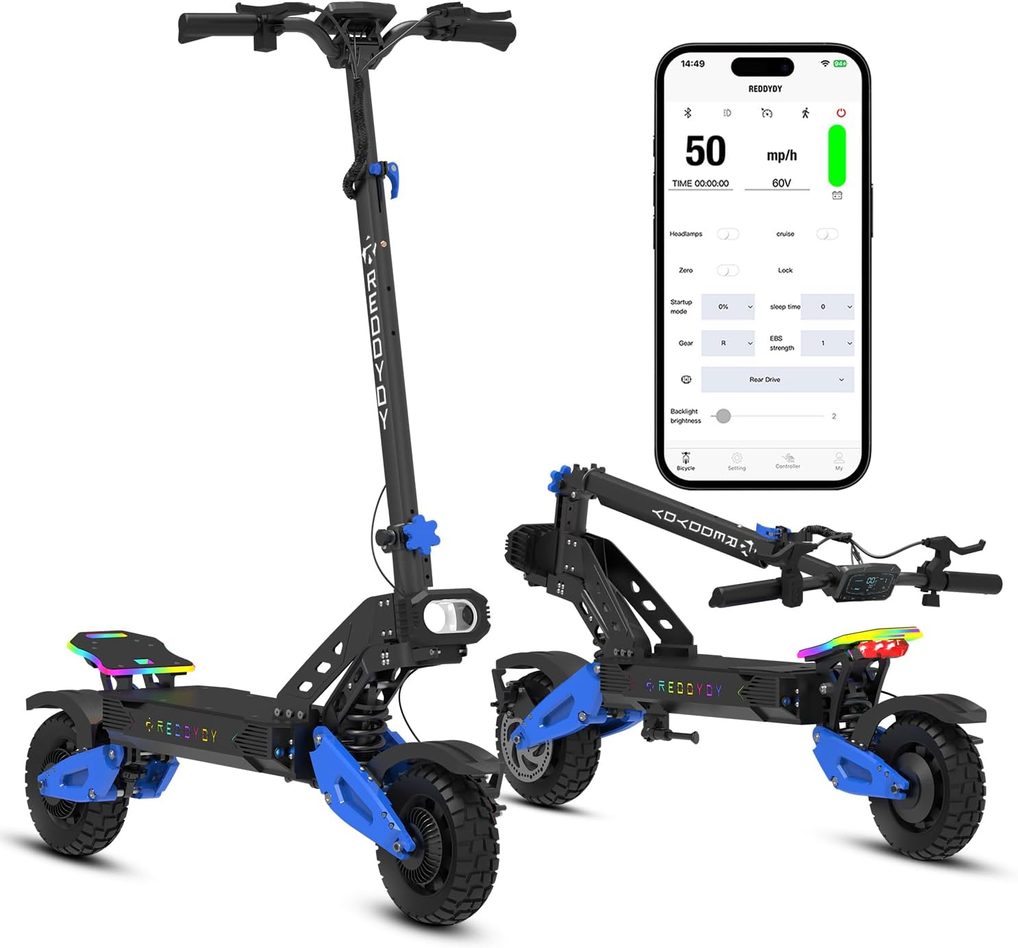 5000W Dual Motor Off-Road Electric Scooter | 50 MPH High-Performance Adult Scooter