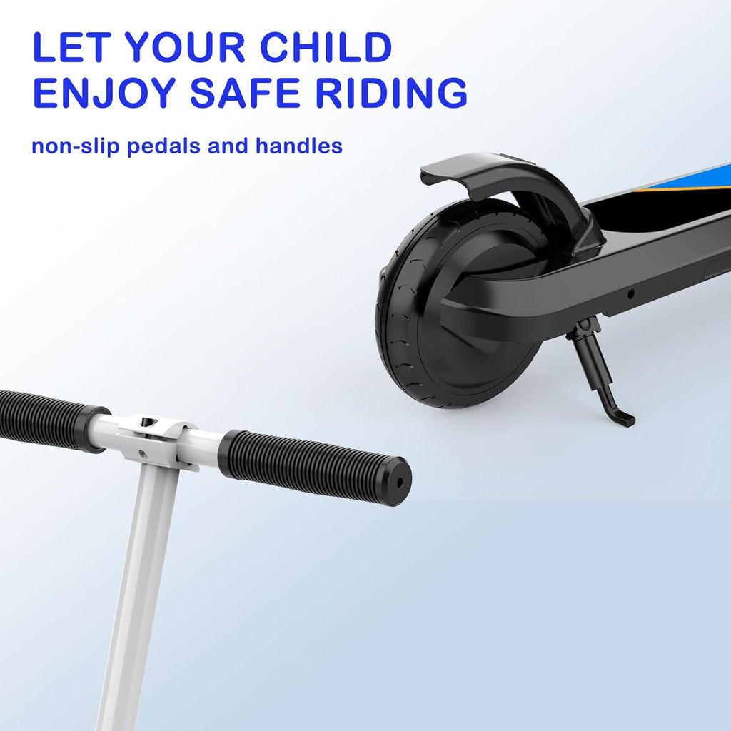 Electric Scooter for Kids Age 6-10, Kick-Start Boost Scooter with Adjustable Speed and Height, Flash Wheel & Deck Lights