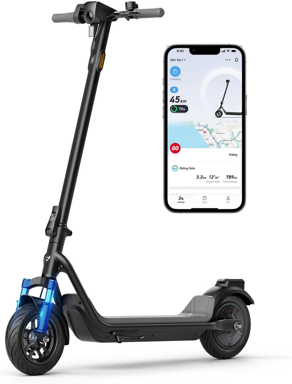 100P/100F/300P/300X Electric Scooter Adult - E Scooter with Suspension, 600-1000W Peak Power