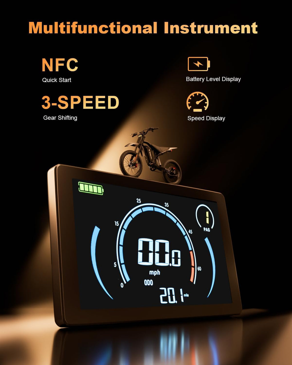 19" Aluminum Electric Dirt Bike – 3000W Peak High-Performance Off-Road & Urban E-Bike