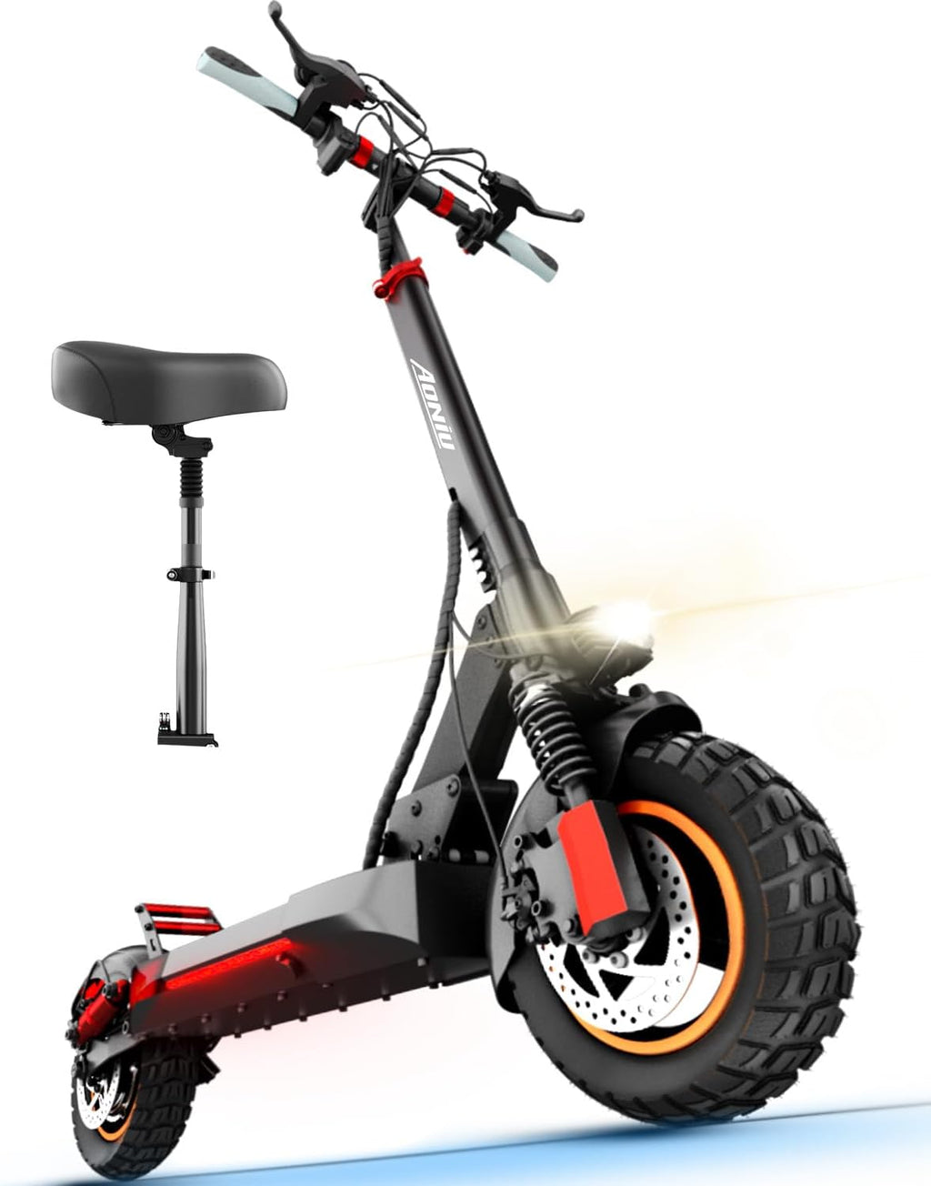 Electric Scooter for Adults Escooter with Seat Off Road E Scooter 25-30mph Fast 300 Lbs+ Heavy Duty