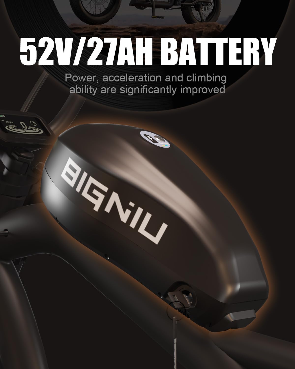 52V Dual Suspension Electric Bike | 1500W Brushless Motor & Turn Signals