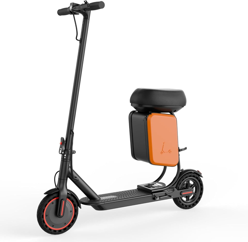 Electric Scooter with Seat for Adults, 19MPH, 700W Peak Motor, 15/22 Miles Long Range