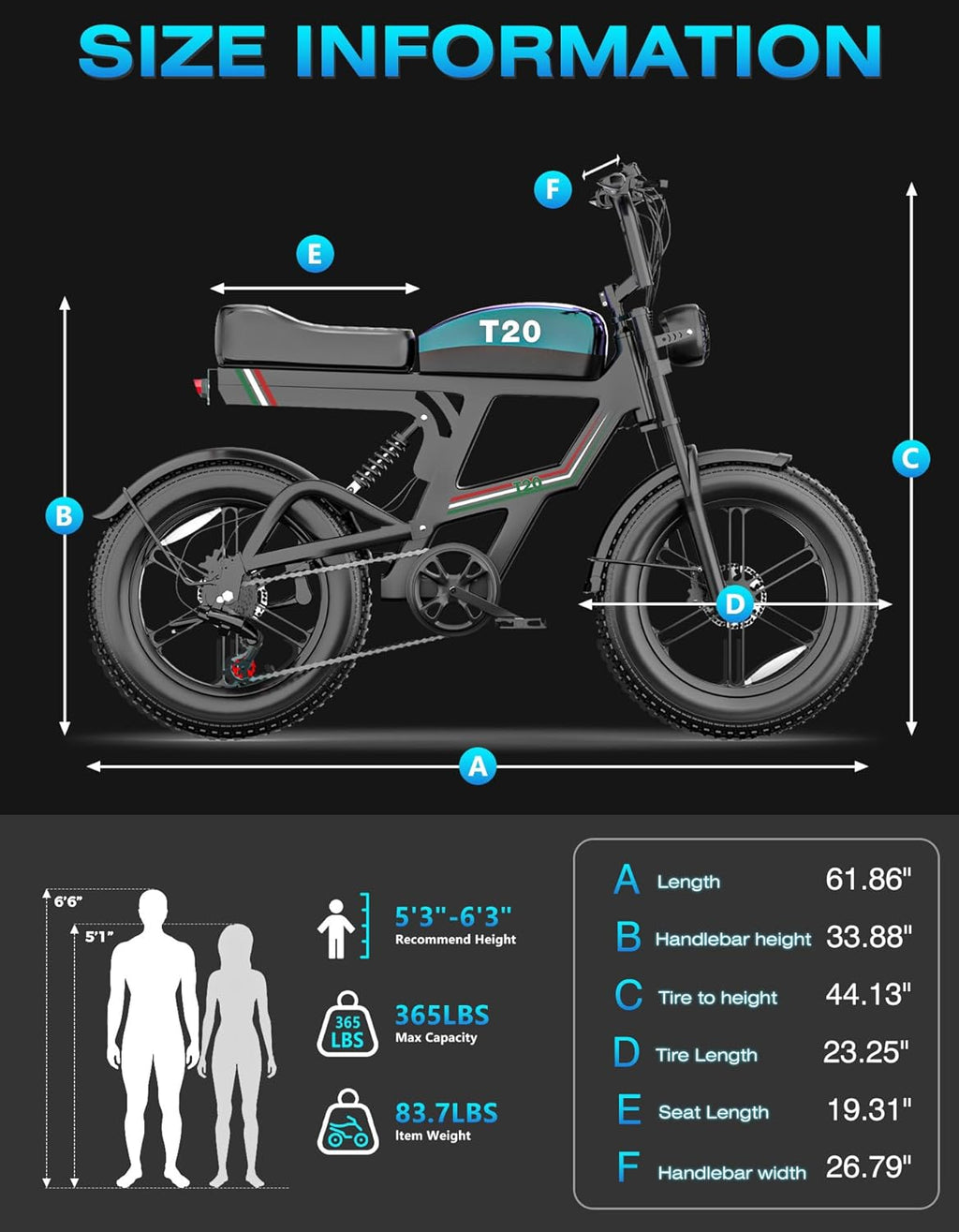 20" Fat Tire Electric Dirt Bike for Adults - 2500W Peak Motor, Up to 33MPH & 100-Mile Range E-Bike with 1440Wh Removable Battery, Full Suspension & Smart NFC Unlock