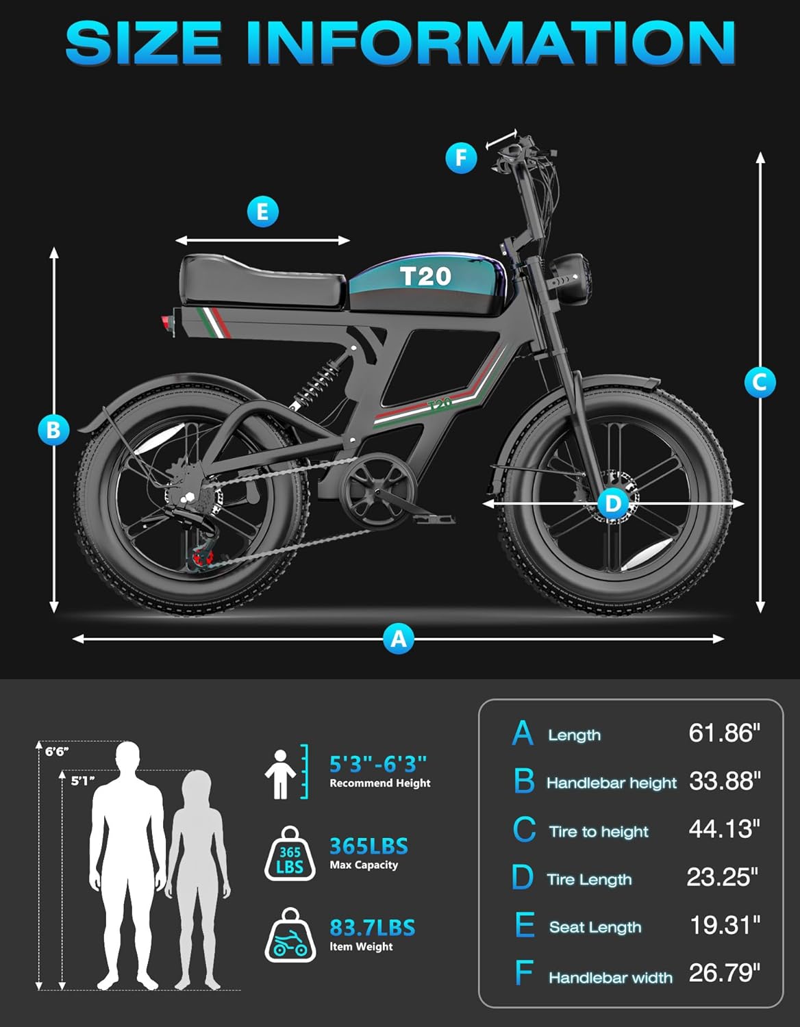 20" Fat Tire Electric Dirt Bike for Adults - 2500W Peak Motor, Up to 33MPH & 100-Mile Range E-Bike with 1440Wh Removable Battery, Full Suspension & Smart NFC Unlock