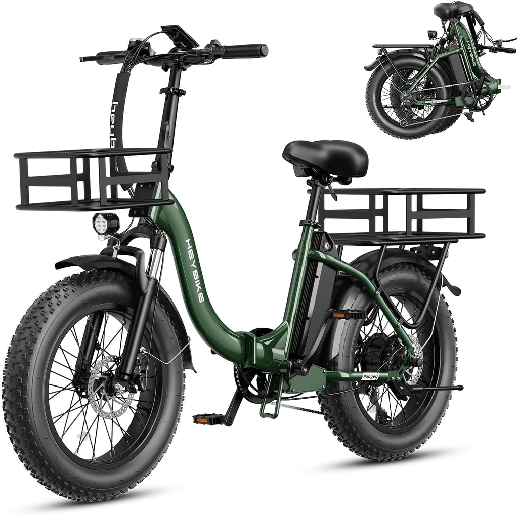 Folding Step-Thru All-Terrain Electric Bike | Peak 1400W 20" Fat Tire Adult E-Bike