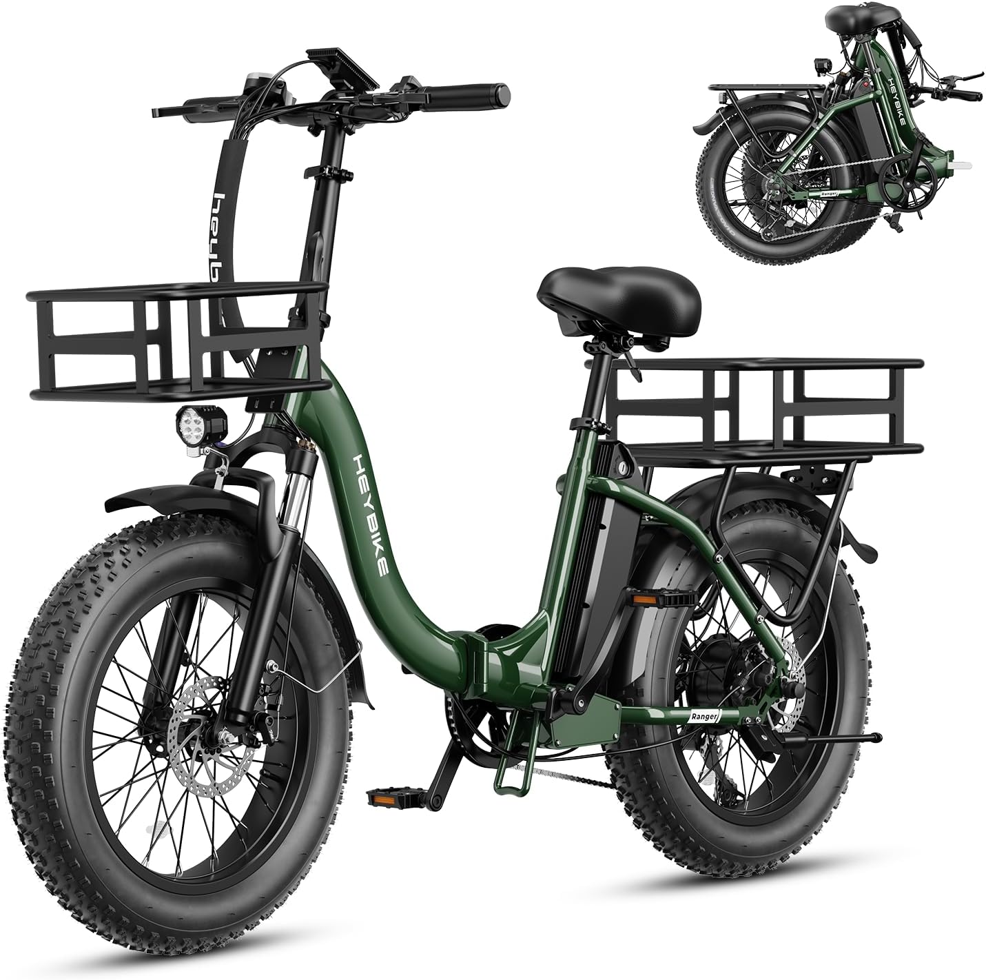 Folding Step-Thru All-Terrain Electric Bike | Peak 1400W 20" Fat Tire Adult E-Bike