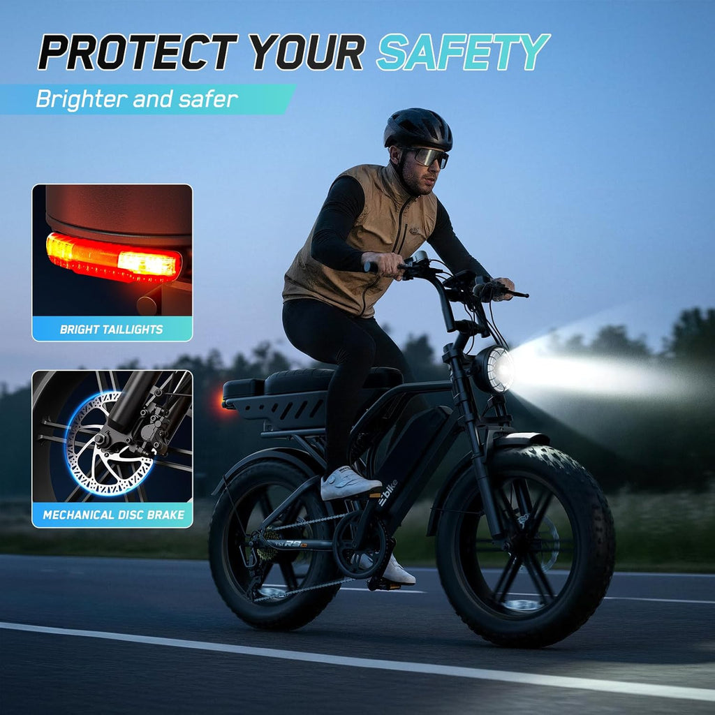 Electric Bike for Adults, Peak 1500W Motor Retro E Bike, Range 65/120Miles, 48V 15Ah