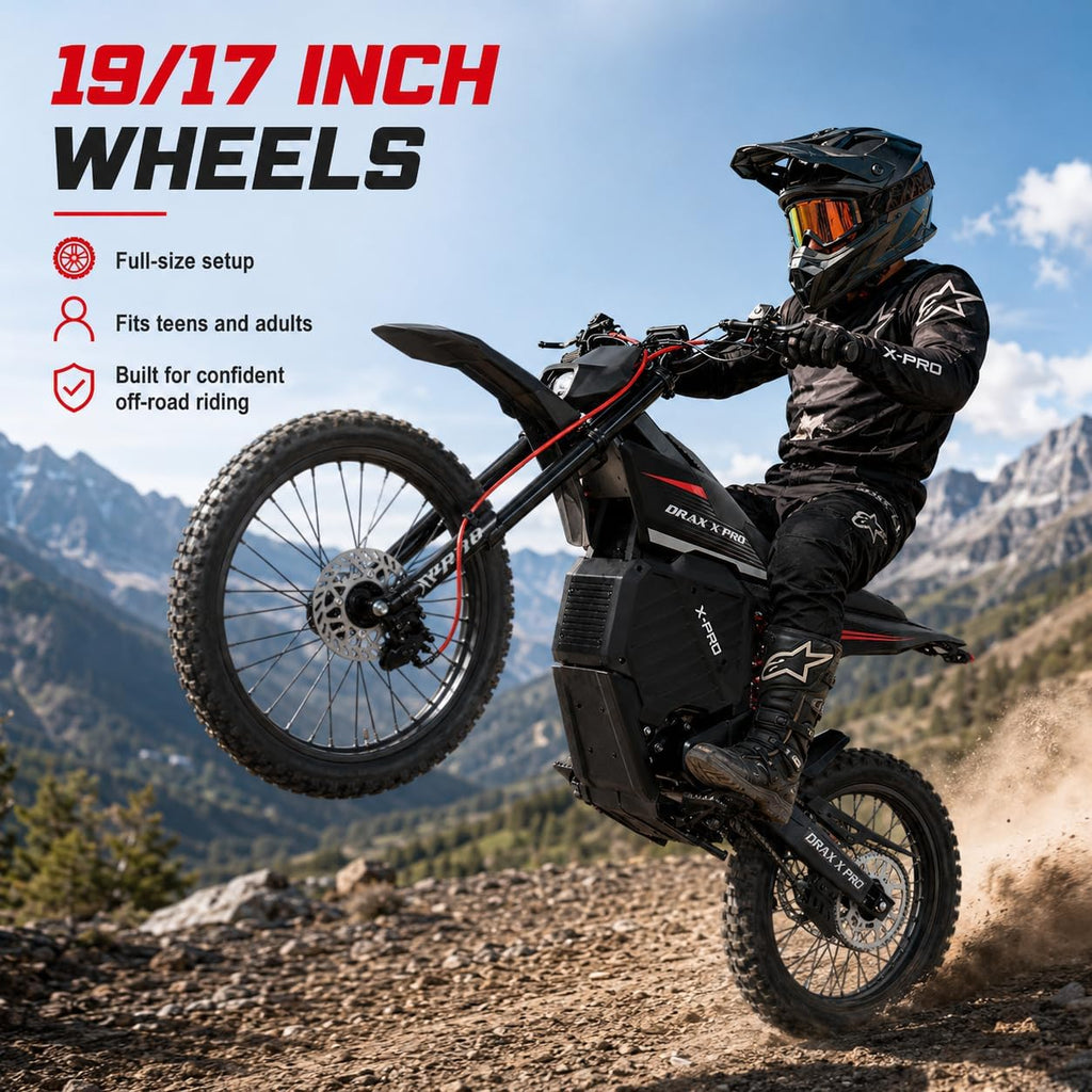 Electric Dirt Bike,Mid- Drive Motor, 55 Mph Max Speed, 72V 30AH