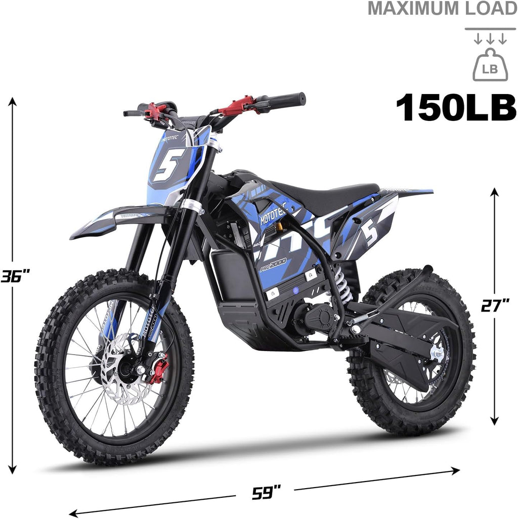 60V Pro Off-Road Electric Dirt Bike – 2000W High-Performance Lithium Motocross Bike