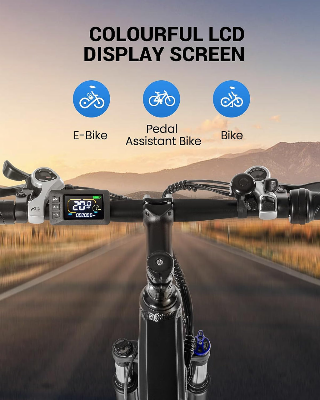 26" All-Terrain Electric Mountain Bike | 700W Peak 21-Speed Adult Commuter E-Bike