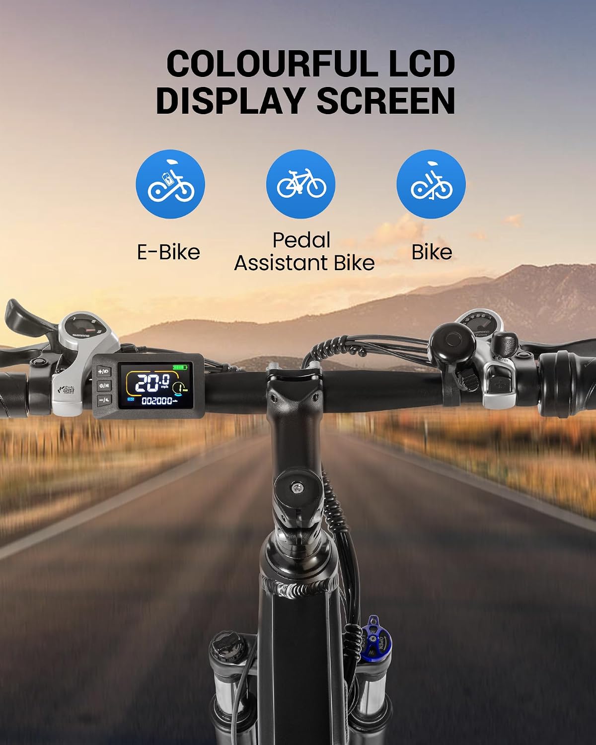 26" All-Terrain Electric Mountain Bike | 700W Peak 21-Speed Adult Commuter E-Bike