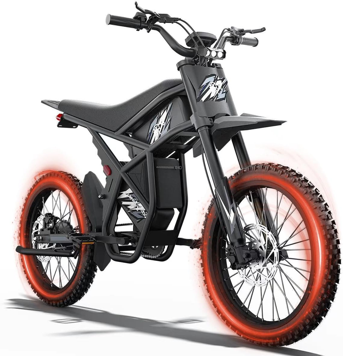 Electric Dirt Bike for Adults Teens 3500W Variable Speed Motor - 50/37 MPH High-Speed, 25" Fat Tires & Dual