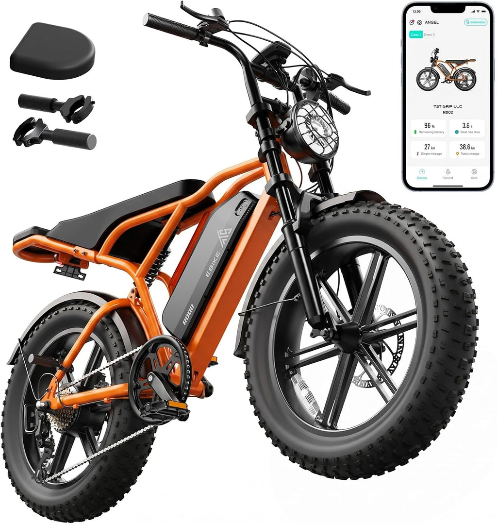 All-Terrain 20" Fat Tire Electric Dirt Bike – 1500W Peak Motor, Up to 110-Mile Range, 48V Removable Battery, Full Suspension Adult E-Bike (UL2849 Certified)