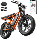 All-Terrain 20" Fat Tire Electric Dirt Bike – 1500W Peak Motor, Up to 110-Mile Range, 48V Removable Battery, Full Suspension Adult E-Bike (UL2849 Certified)