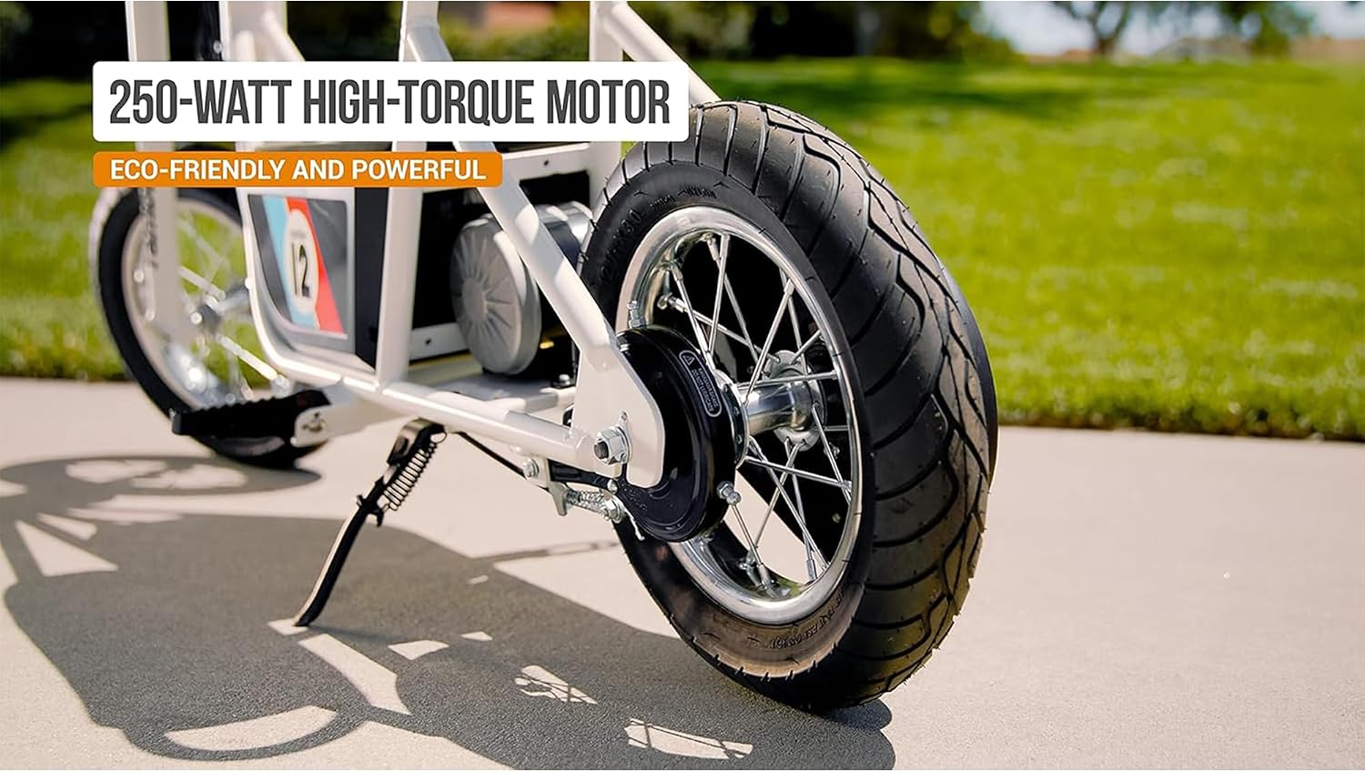 Retro Style 24V Kids & Teens Electric Minibike | 250W Motor, 12" Air-Filled Tires, Up to 14 MPH