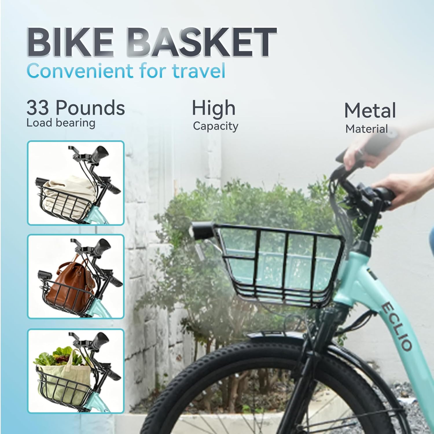 700W Peak Step-Through City Cruiser Electric Bike | 24" Wheel 374.4Wh Battery E-Bike with Front Basket