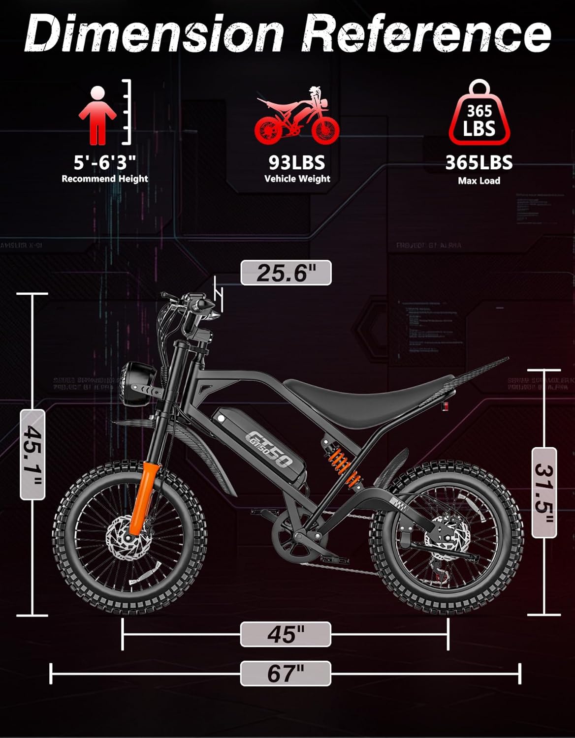 Electric Dirt Bike, 5500W Peak Electric Motorcycle with 48V/30AH