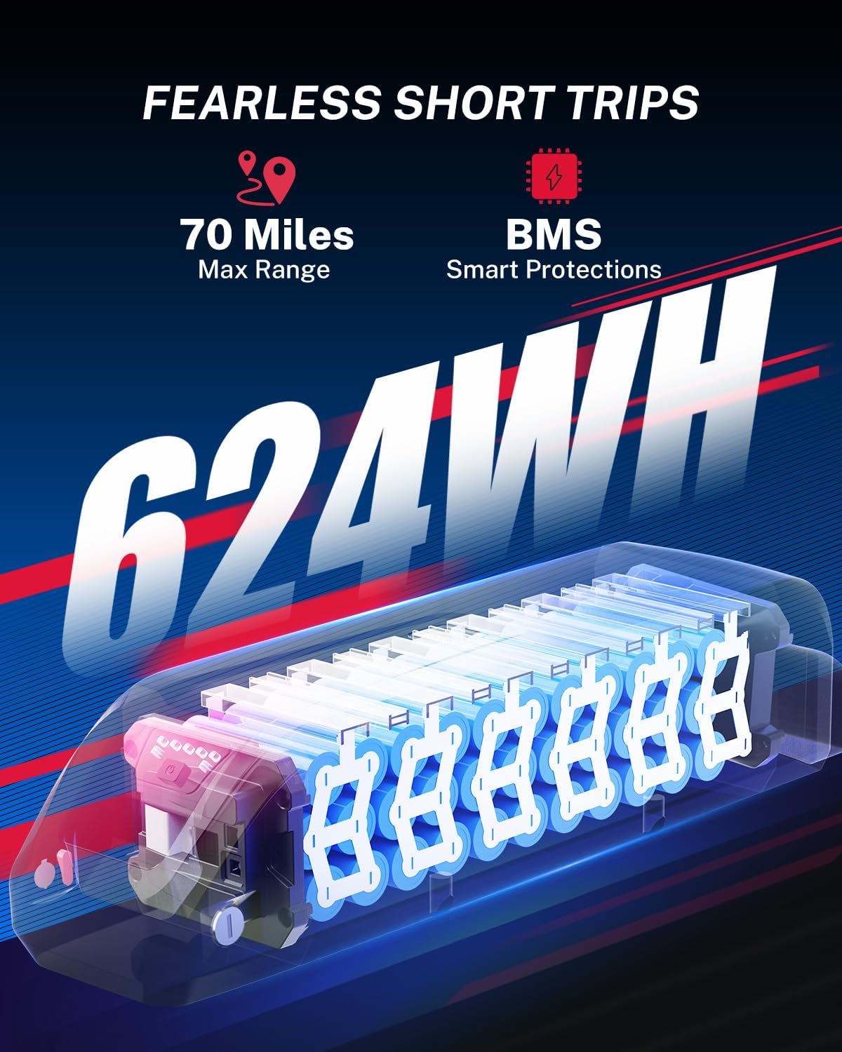 20" Moped-Style Fat Tire Electric Bike – 2000W Peak High-Performance All-Terrain E-Bike