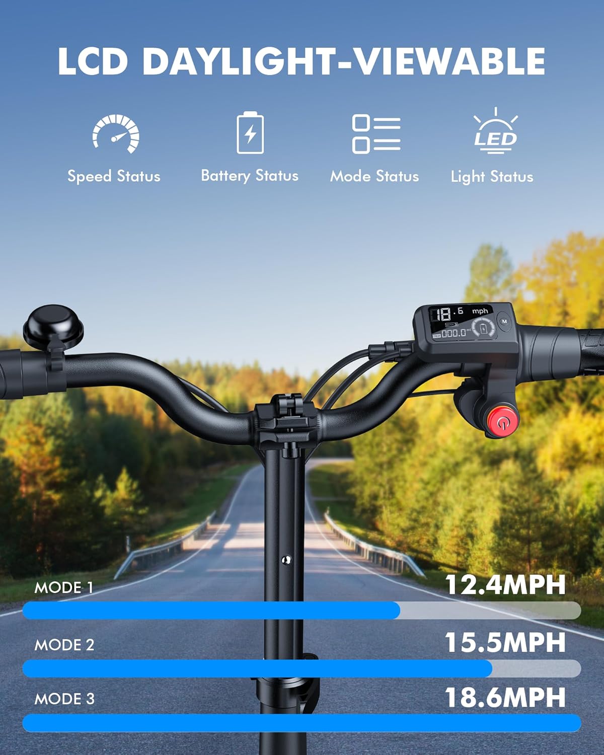 Electric Scooter for Adults with Seat & Pet Basket - 30 Miles Range 650W Motor 48V