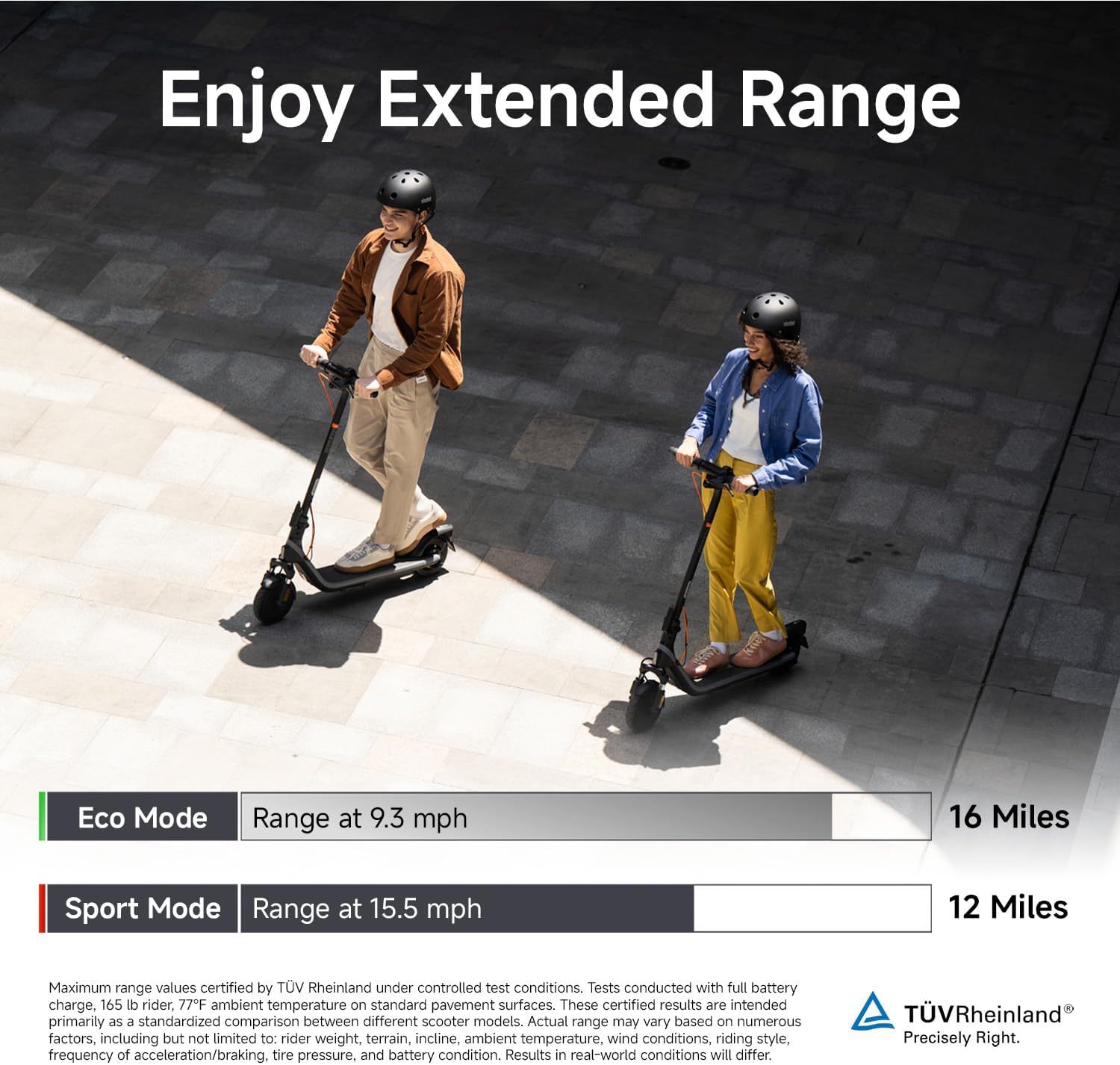 Ninebot E2 Plus II/E2 Pro/E3 Pro Electric Scooter, 15.5–20 MPH, Long Range, Dual Elastomer Suspension