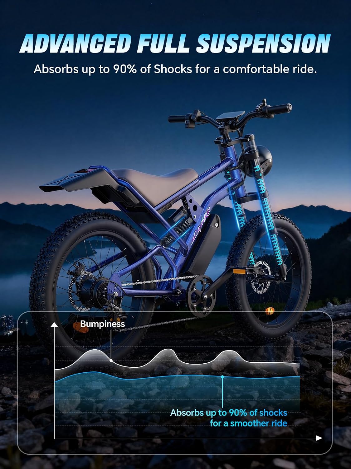 24" All-Terrain Fat Tire Electric Bike – 3000W Peak High-Performance Off-Road E-Bike