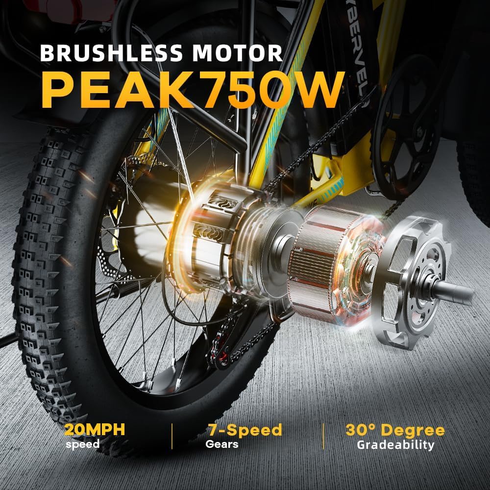 750W Folding Fat Tire Electric Bike | 48V High-Capacity E-Bike for Adults