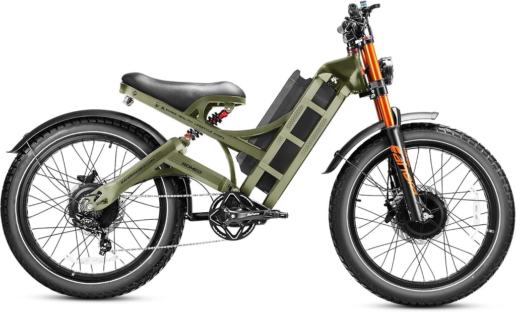 6000W Dual Motor Off-Road Electric Bike – 26" All-Terrain Fat Tire E-Bike with Full Suspension