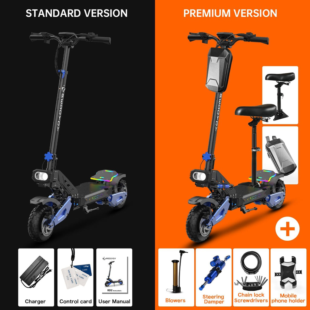 5000W Dual Motor Off-Road Electric Scooter | 50 MPH High-Performance Adult Scooter