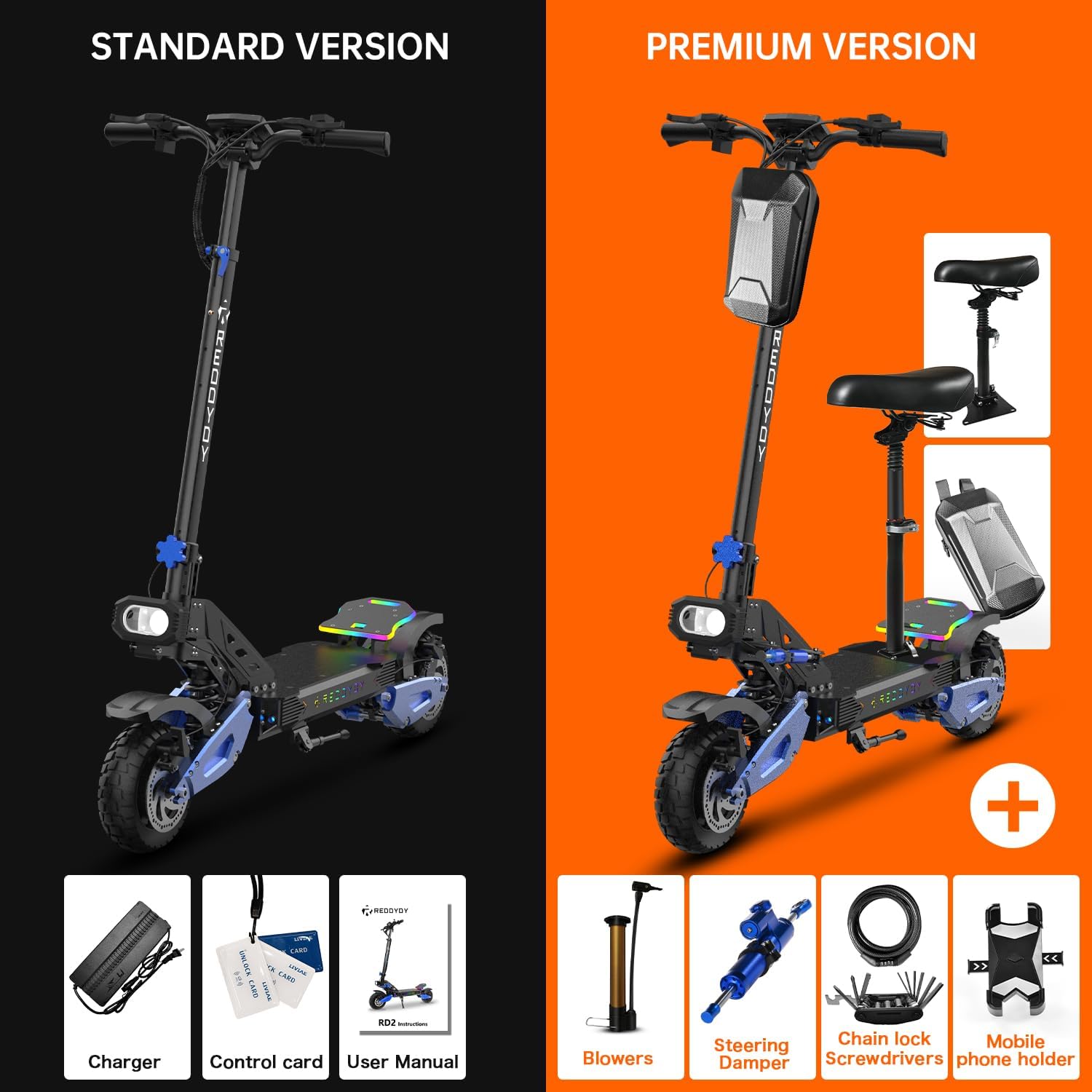 5000W Dual Motor Off-Road Electric Scooter | 50 MPH High-Performance Adult Scooter