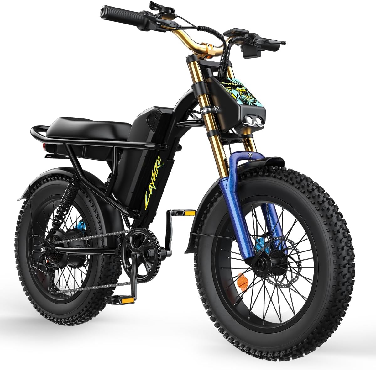 All-Terrain Off-Road Fat Tire Electric Bike | 1500W Peak Power & 28 MPH E-Bike | 48V 15.6Ah Seamless Built-In Battery, 70-Mile Range, 7-Speed Commuter & Trail Bike