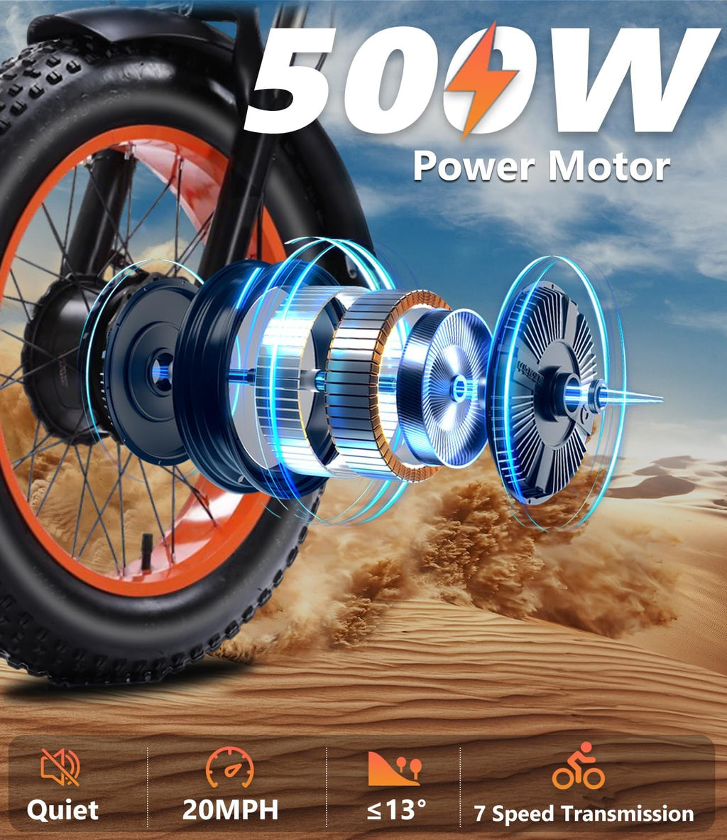 500W All-Terrain Fat Tire Electric Tricycle (48V / 20 MPH)