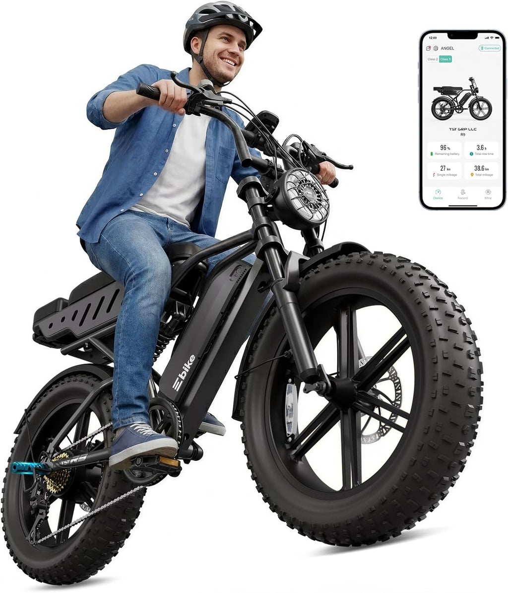 Electric Bike for Adults, Peak 1500W Motor Retro E Bike, Range 65/120Miles, 48V 15Ah
