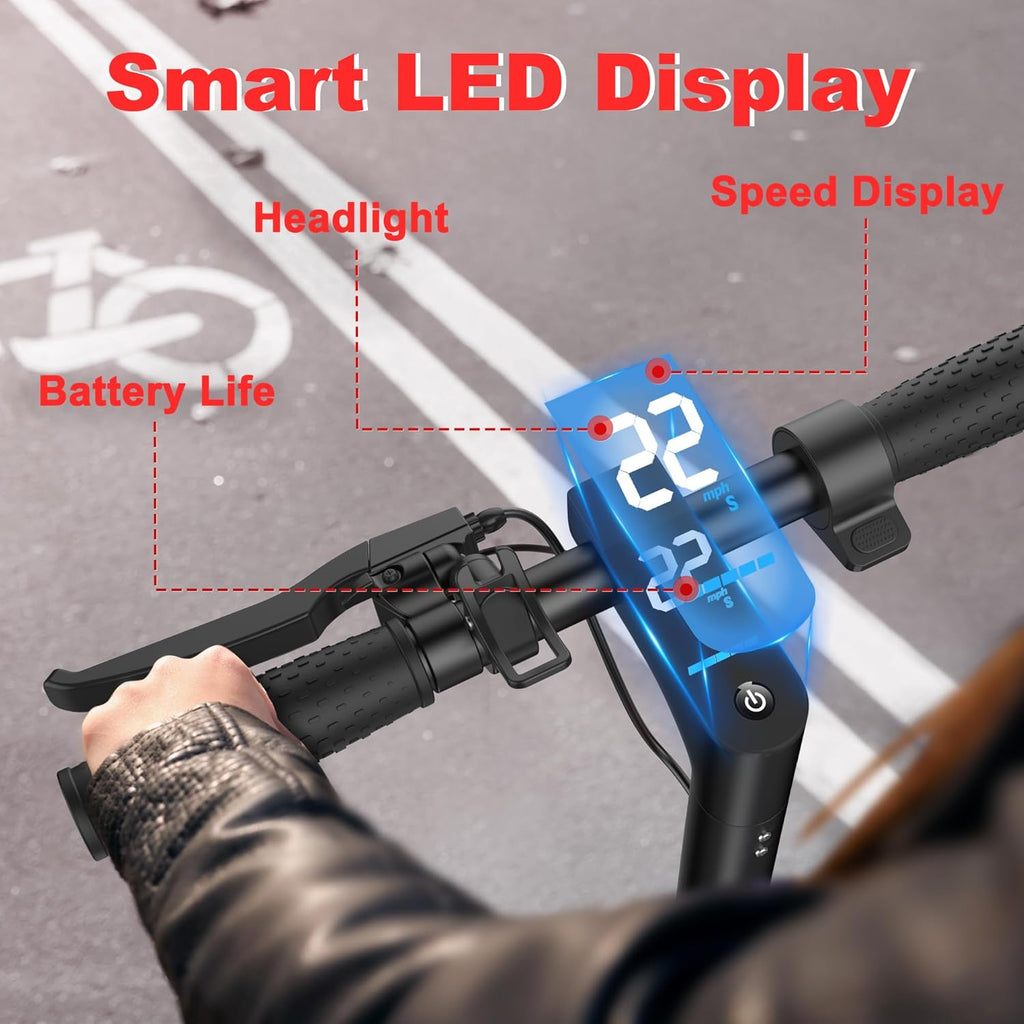 Electric Scooter, 8.5" /10" /14" Tire, 16/19/22 Mph Top Speed, 12/16/21/27/28/49/50 Miles Long Range, Folding Escooter