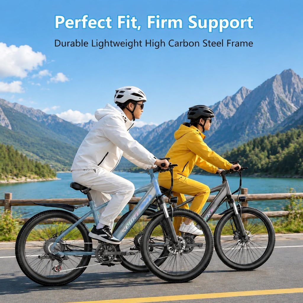 Step-Thru 26" Electric City Cruiser Bike – 1500W Peak Motor, 25MPH Max Speed, 48V 12Ah Removable Battery, 7-Speed Commuter E-Bike