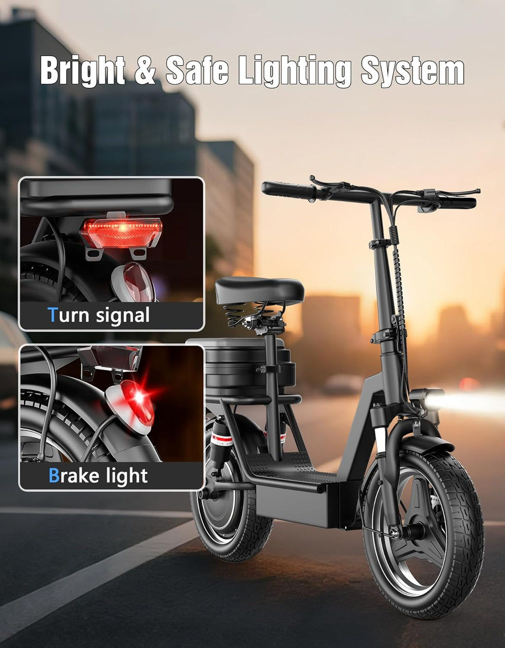 Electric Scooter for Adults, 25MPH Top Speed, 35 Miles Max Range, 48V 15Ah